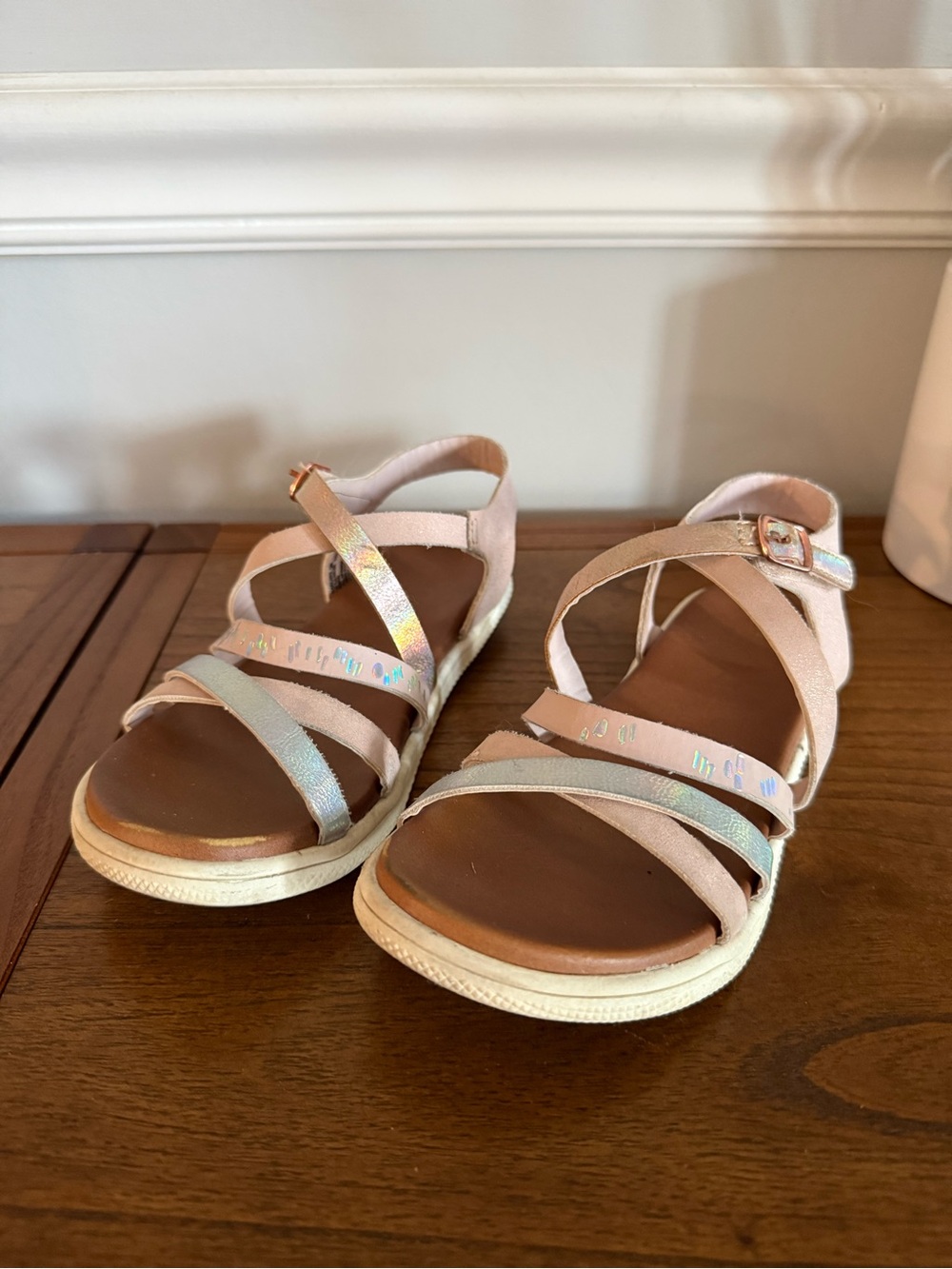 Mini Mia Girls' Light Pink Strappy Sandals - Toddler Shoes